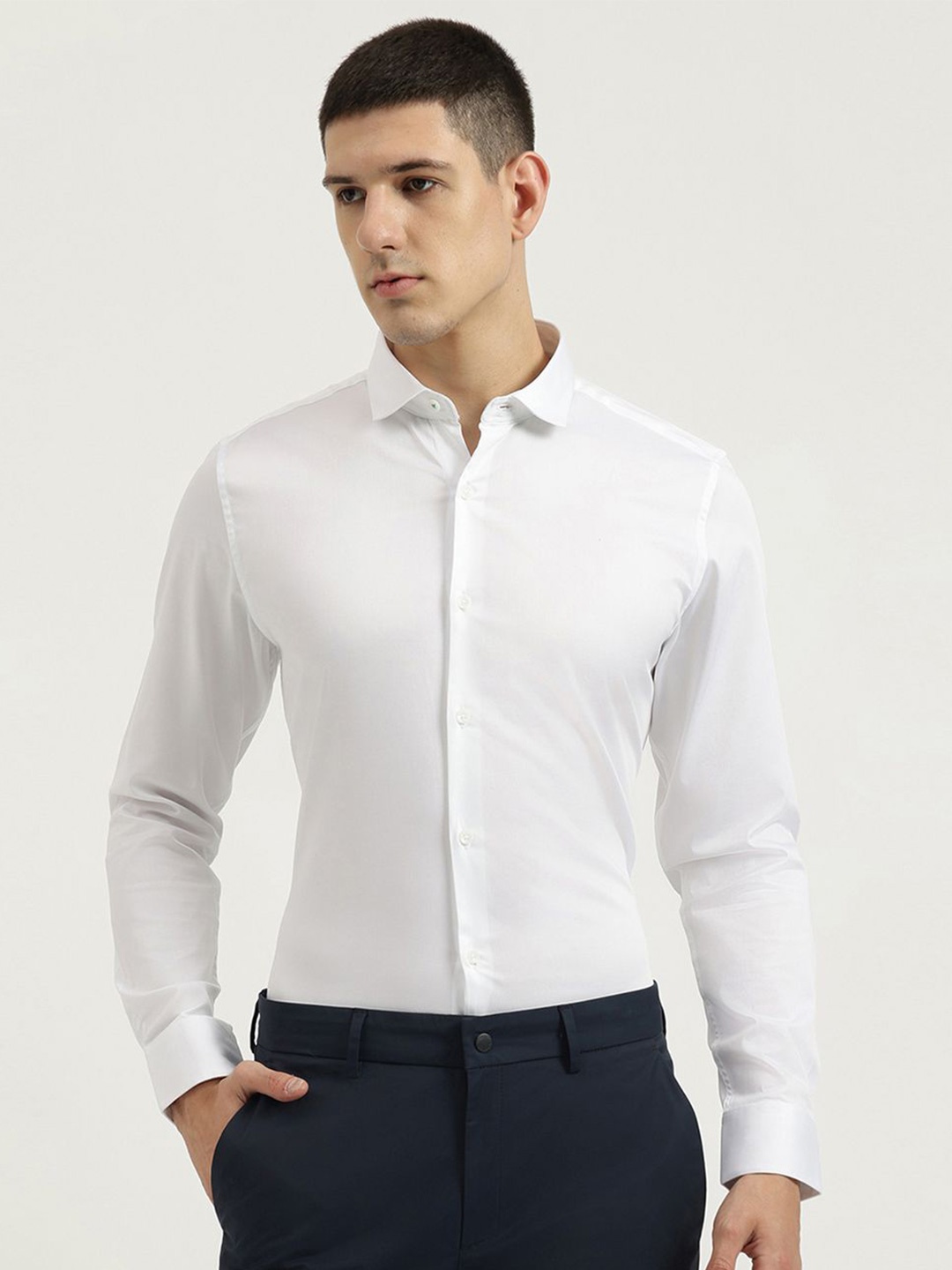 

United Colors of Benetton Men Opaque Casual Shirt, White