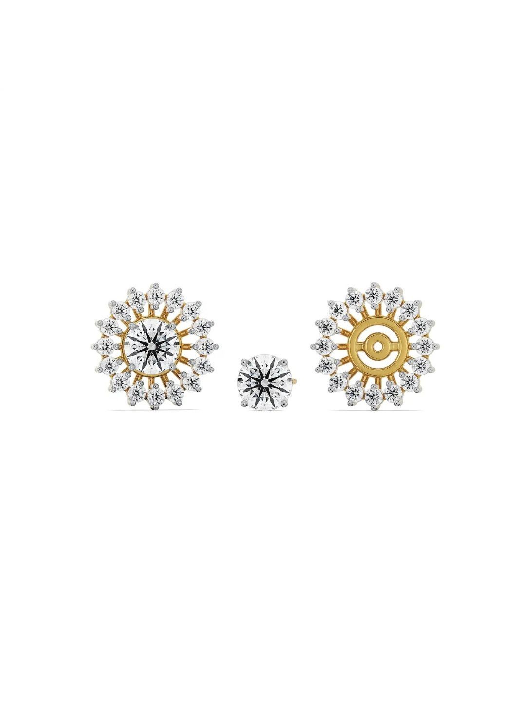 

Emori 1 CT Chakra Detachable Diamond Studs, Yellow