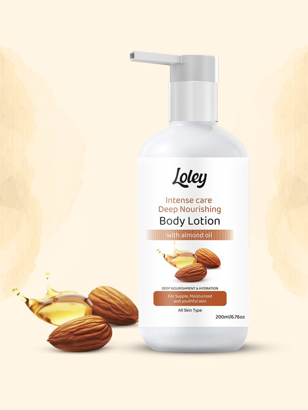 

LOLEY Intense Care & Deep Nourishing Body Lotion With Almond Oil - 200 ml, White