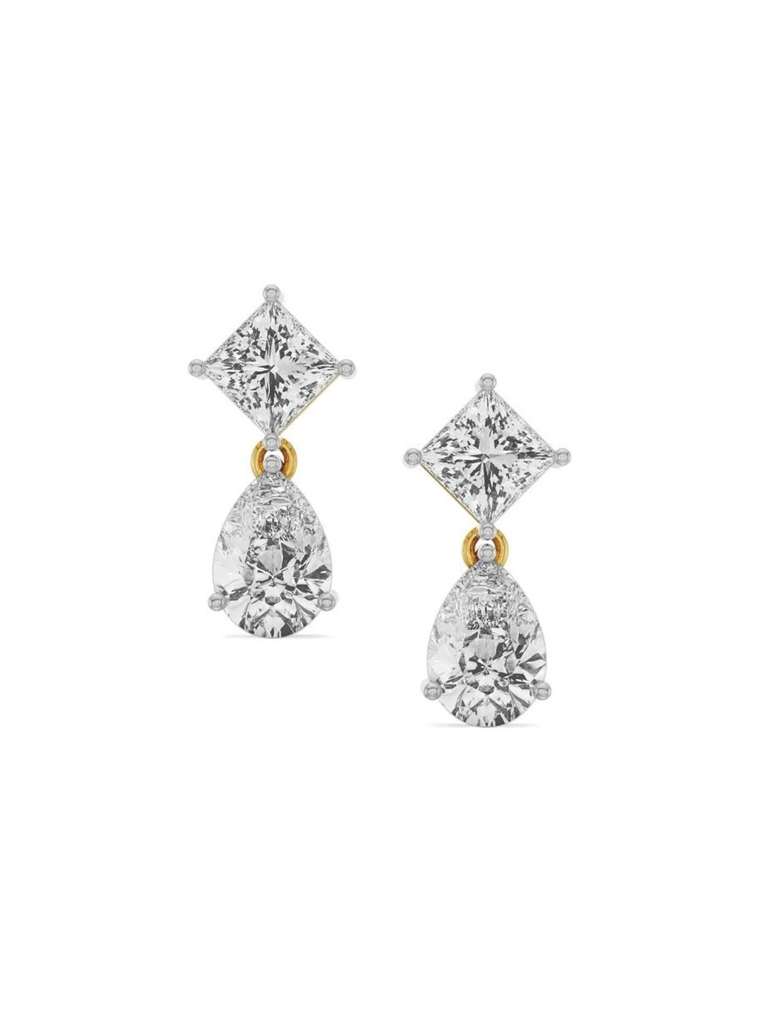 

Emori Princess Pear Drop Earrings, Yellow