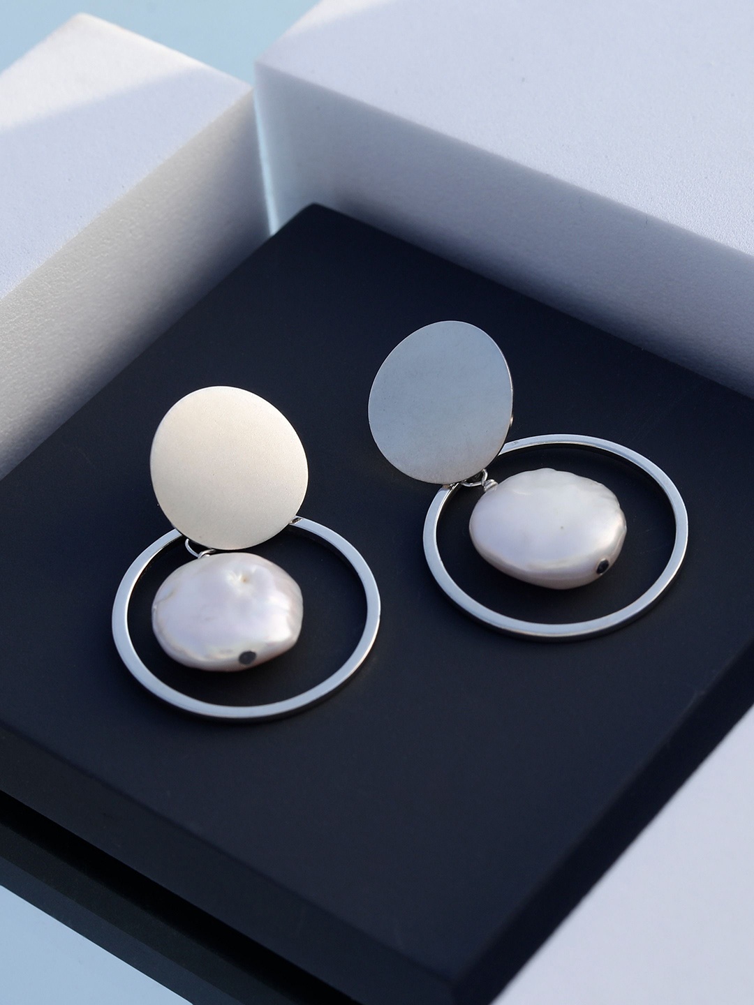 

DIAVO Contemporary Drop Earrings, Silver