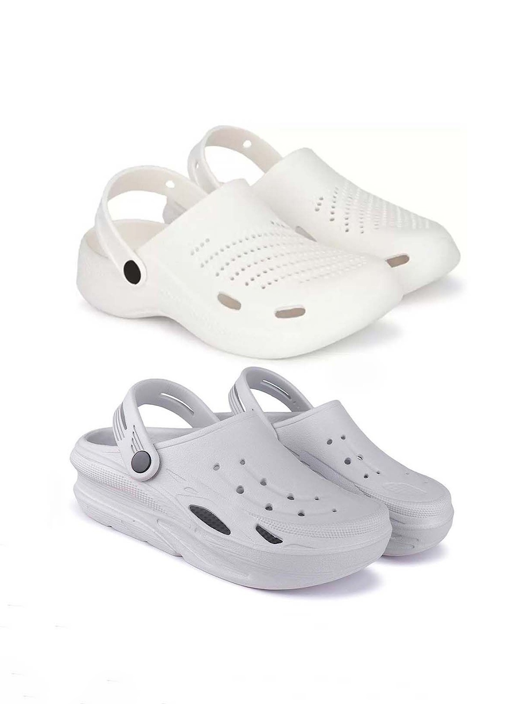 

BERSACHE Men Clogs, White