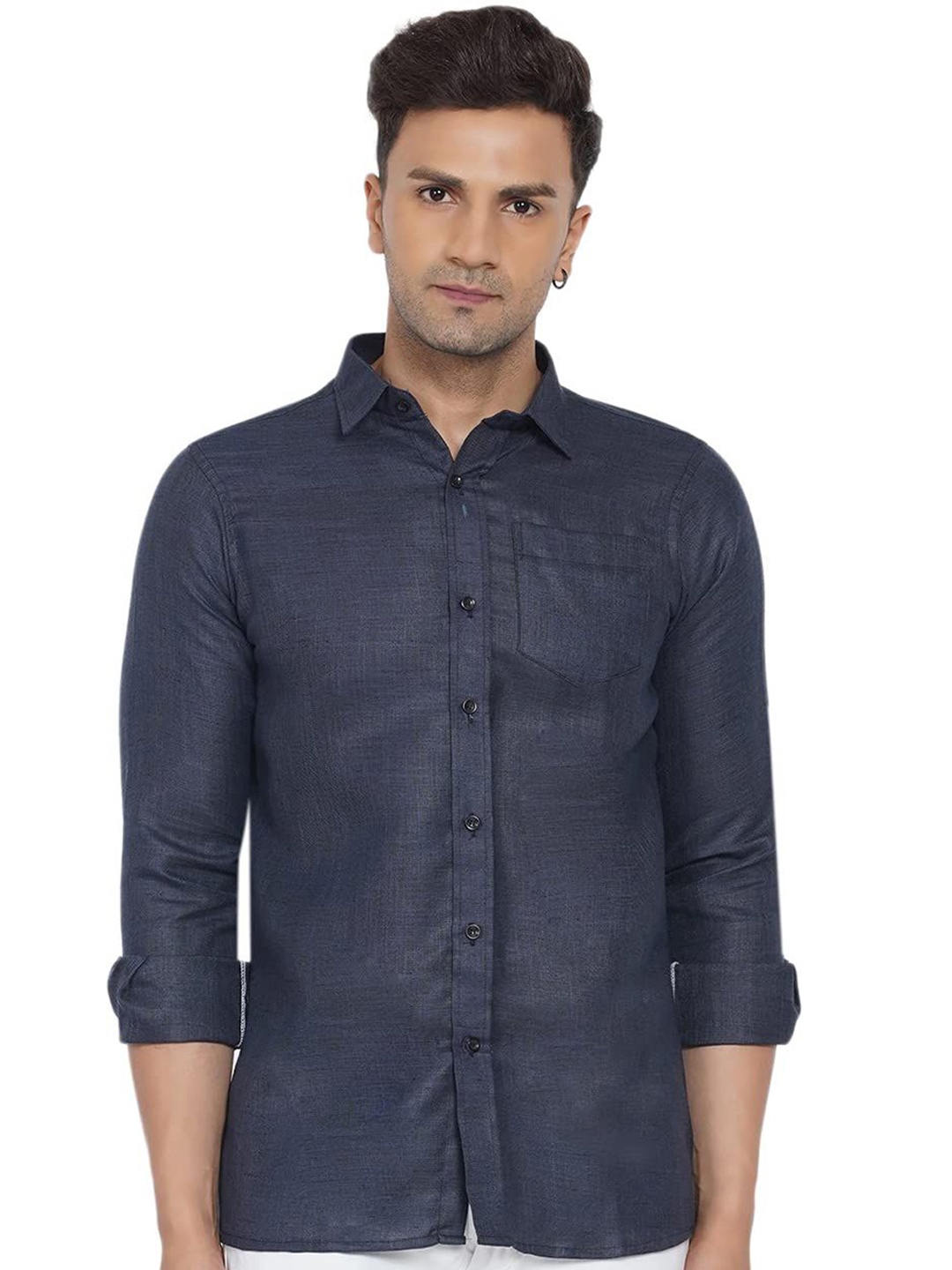 

VEERA PARIDHAAN Men Opaque Printed Casual Shirt, Blue