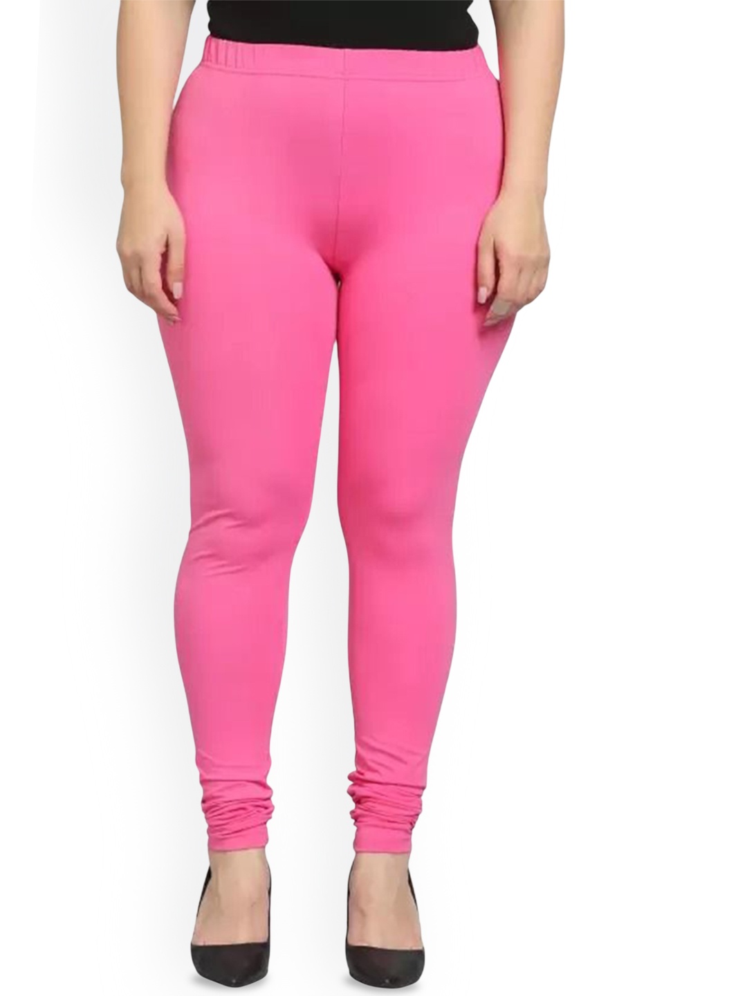 

URBAN KANYA Mid-Rise Churidar-Length Leggings, Pink