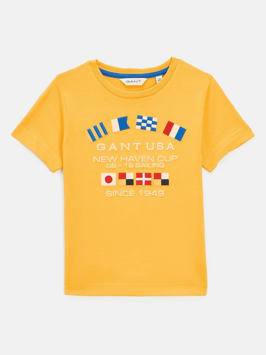 

GANT Boys Typography Printed Pure Cotton T-shirt, Yellow