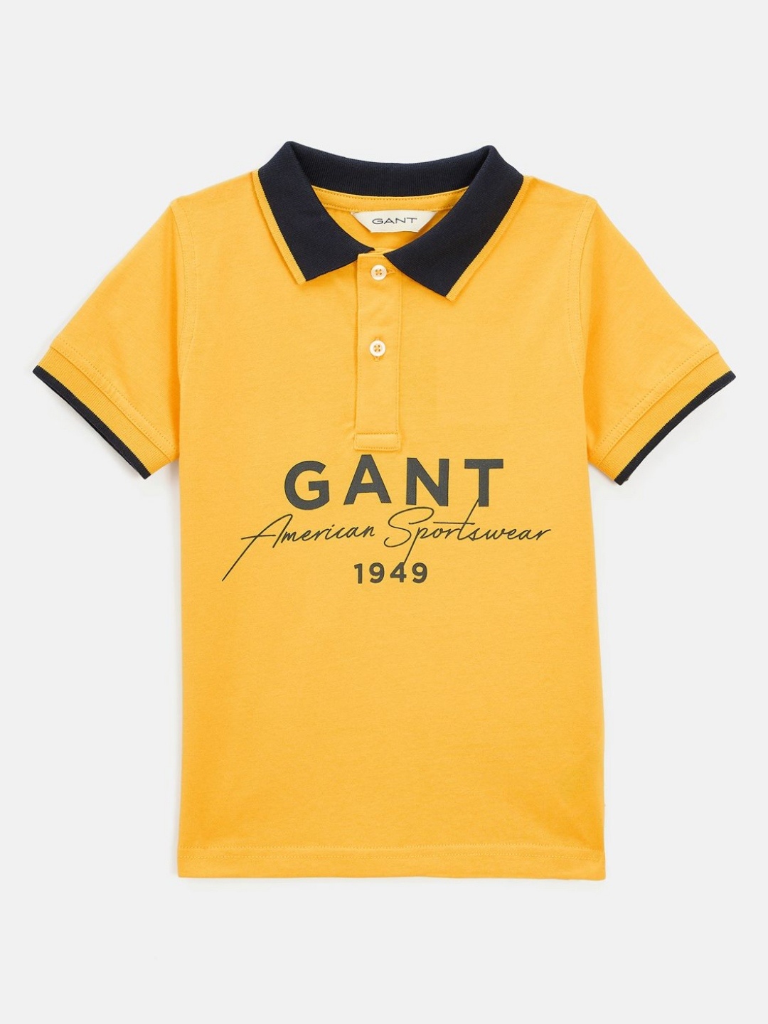 

GANT Boys Typography Printed Polo Collar Pure Cotton Raw Edge T-shirt, Yellow