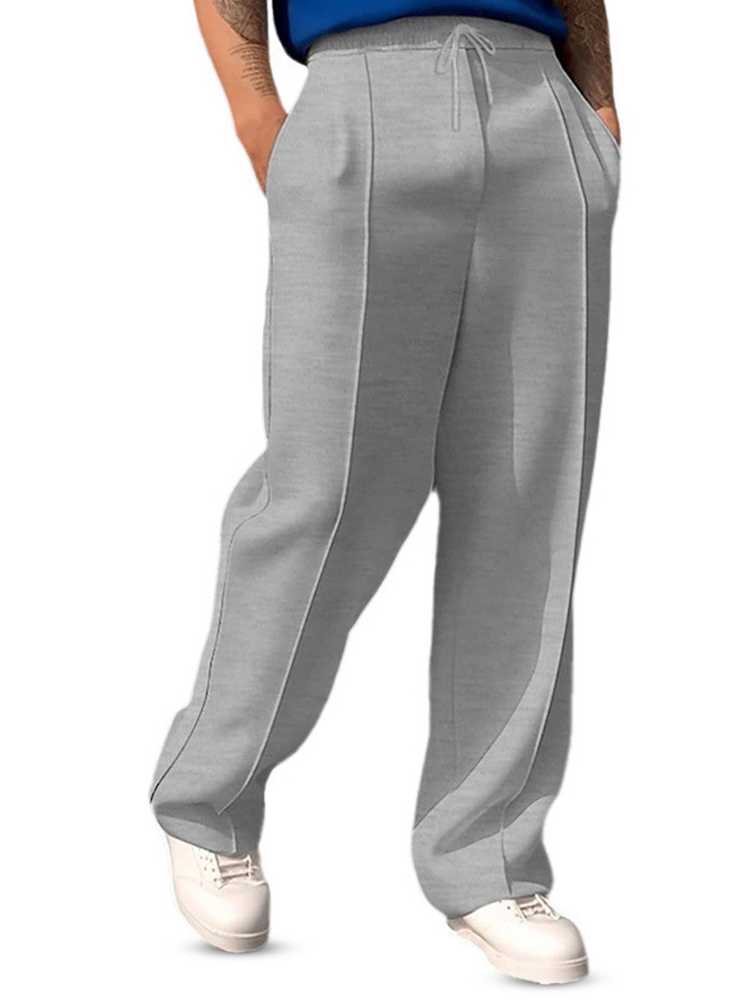 

StyleCast x Revolte Men Easy Wash Trousers, Grey