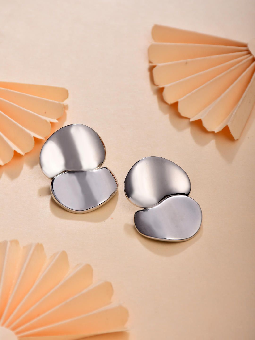 

Reenisaa Circular Drop Earrings, Silver