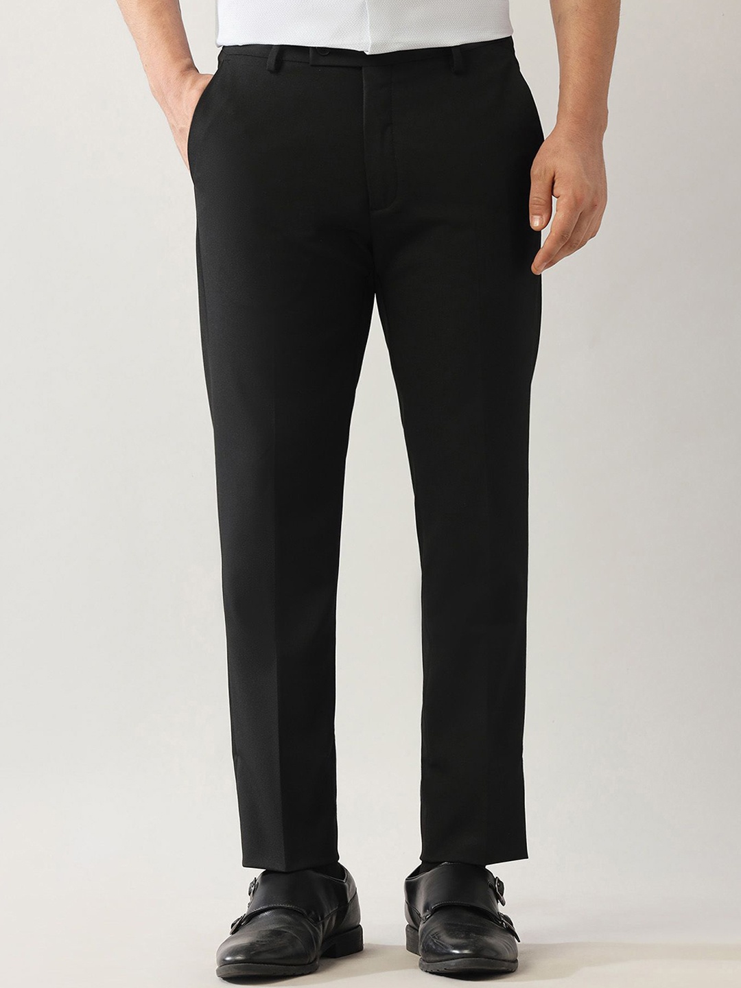 

Arrow Men Slim Fit Trousers, Black