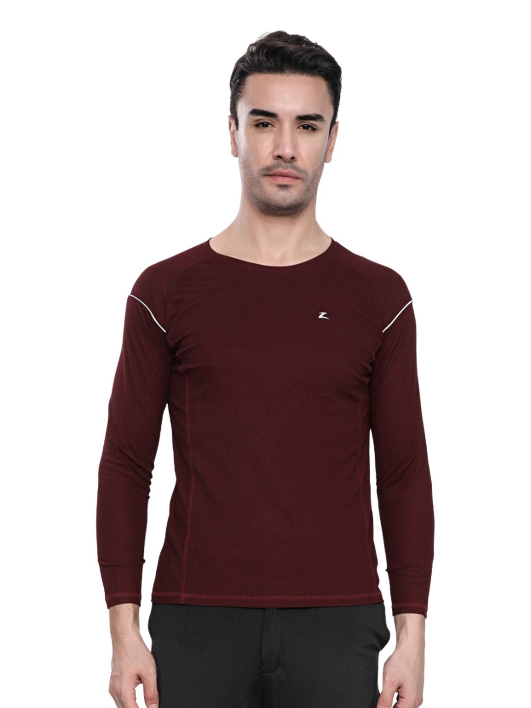 

Z Zagros Men Pockets T-shirt, Burgundy
