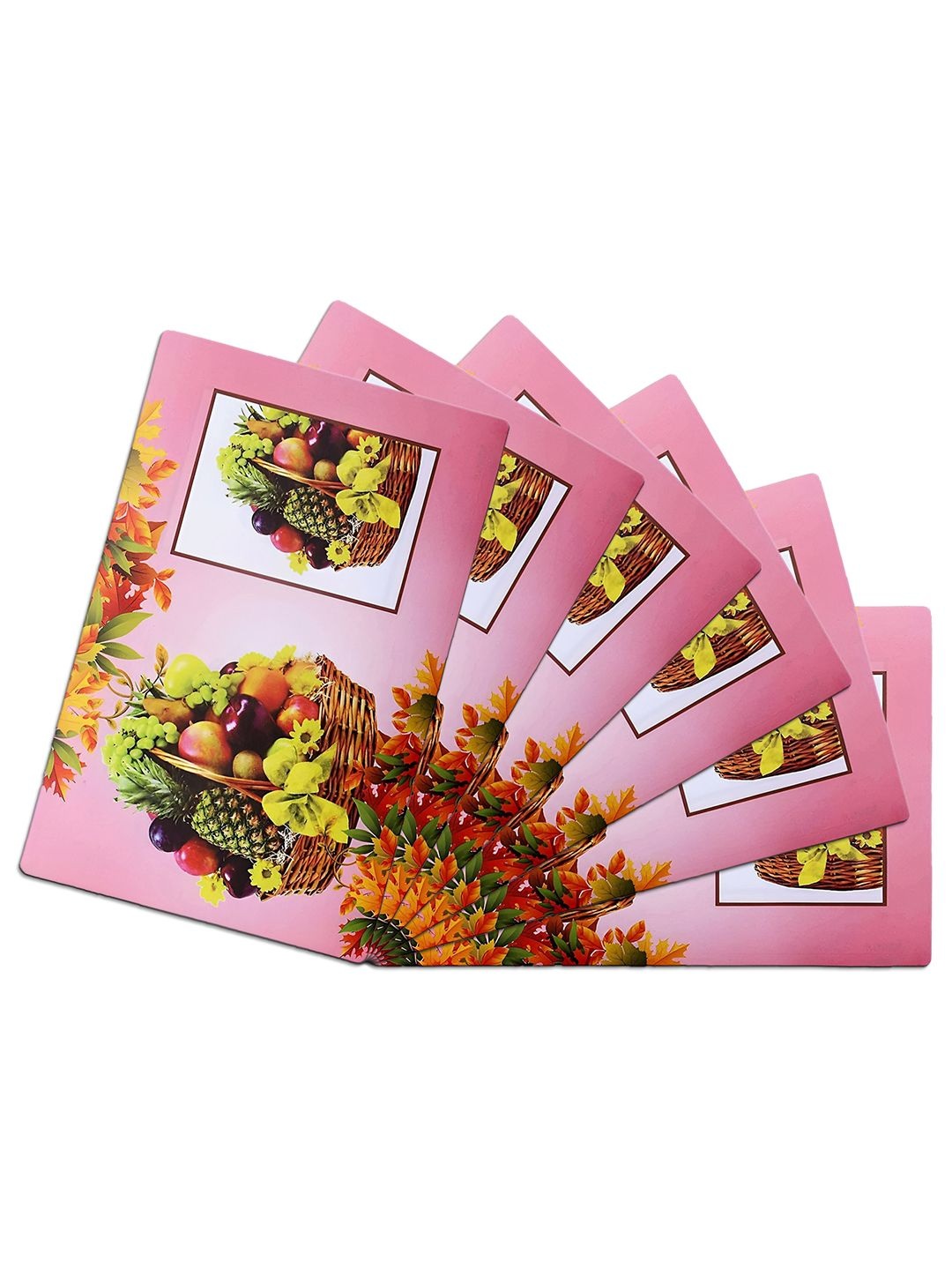 

Kuber Industries 6-Pcs Pink Printed Fridge Mat