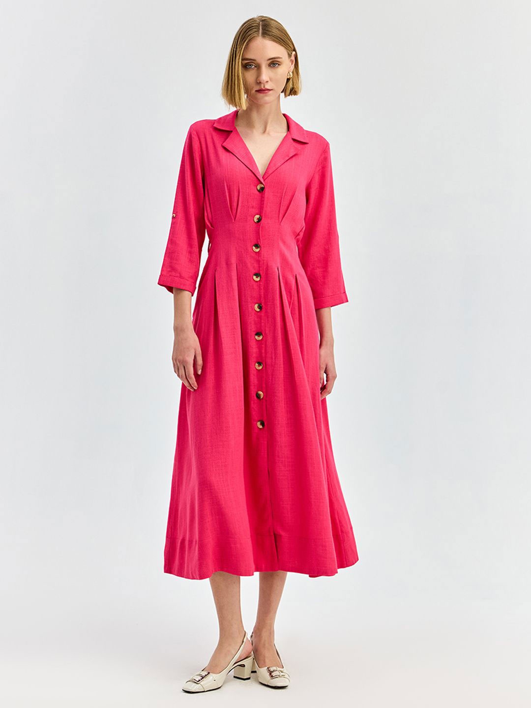 

COVER STORY Fit & Flare Midi Dress, Pink