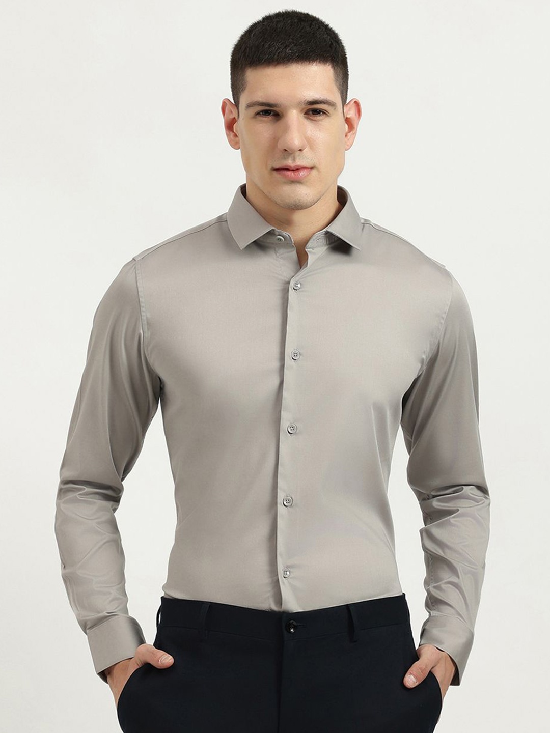 

United Colors of Benetton Men Opaque Casual Shirt, Grey