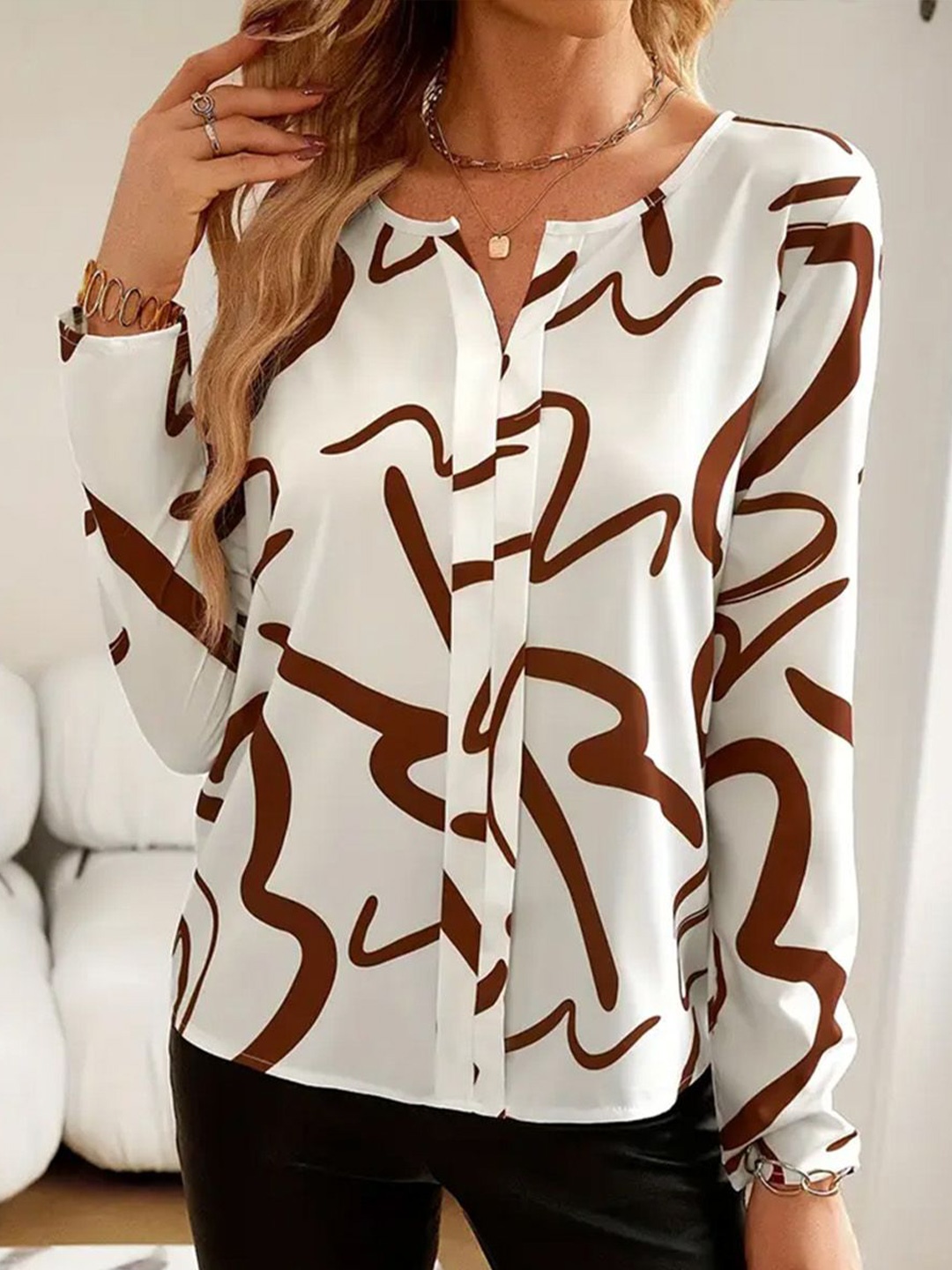 

JC Mode Print Top, Red