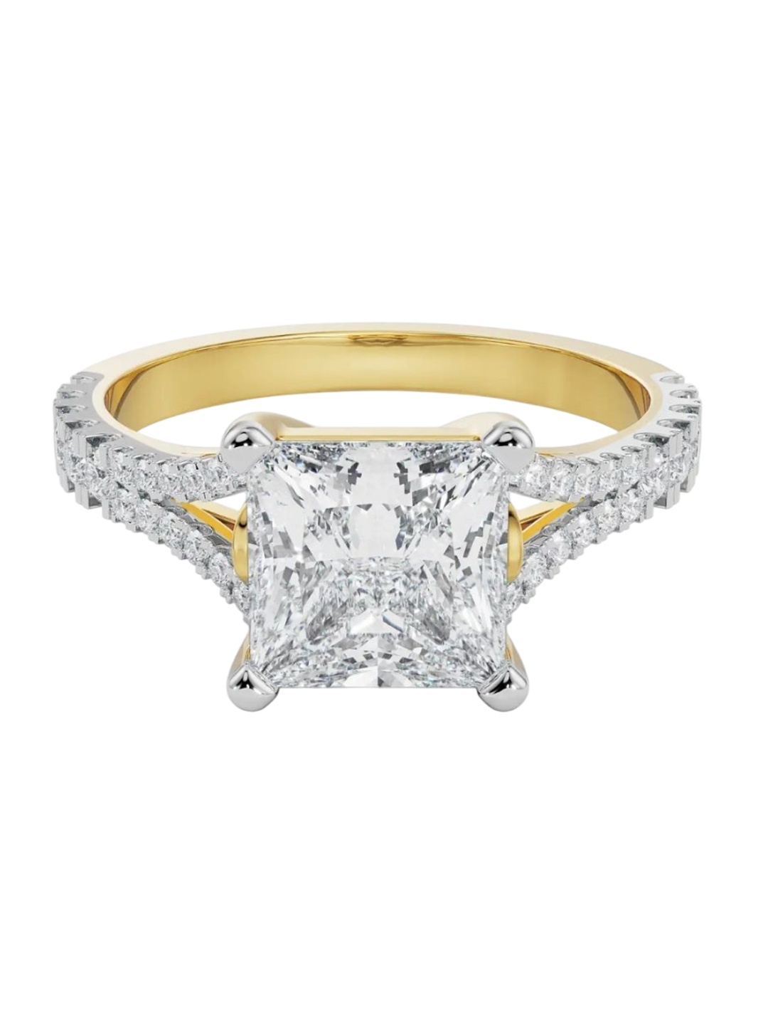 

Emori Mauve Princess Cut Engagement Ring, Gold