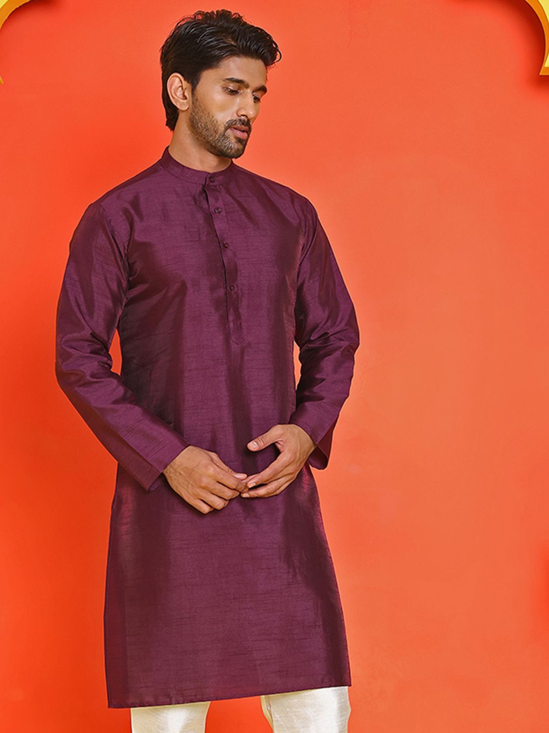 

Jompers Men Kurta, Purple
