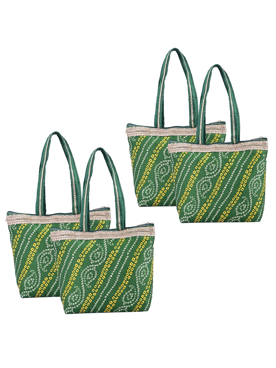 

Kuber Industries 4 Pcs Hand Bag for Women & Girls Shopper Shoulder Bag, Green