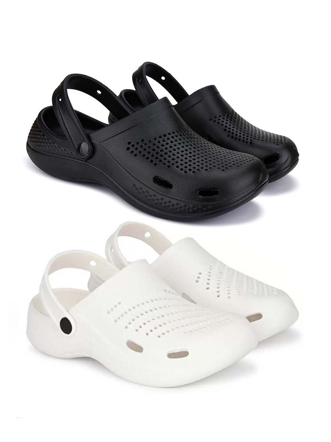

BERSACHE Men Clogs, White