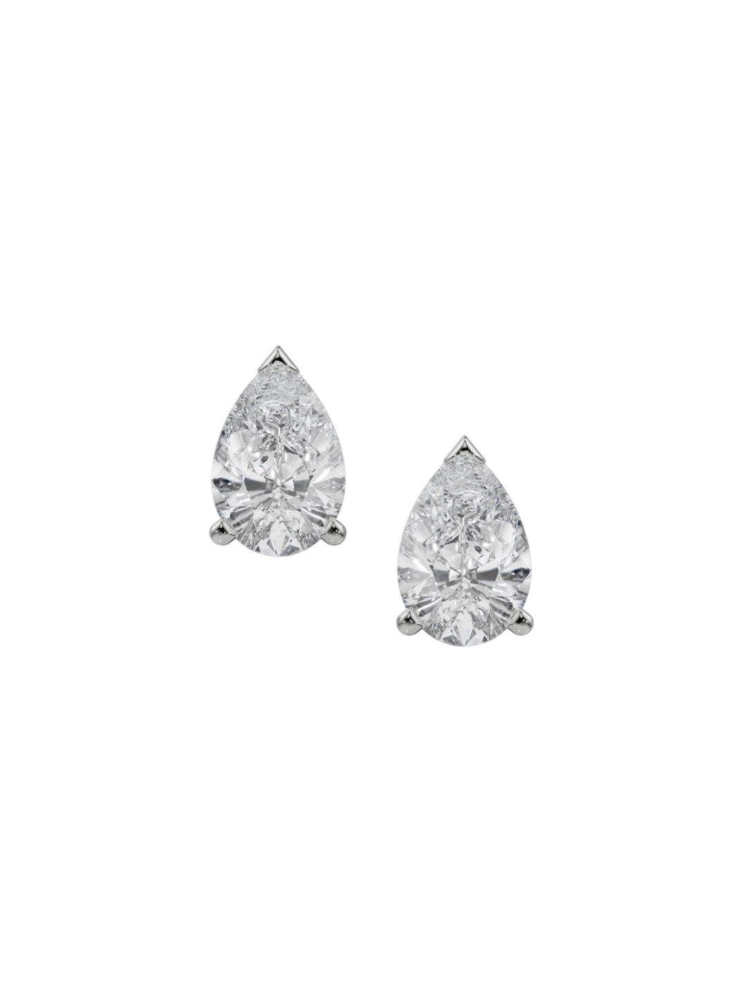 

Emori 1 CT Solitaire Pear Studs, White