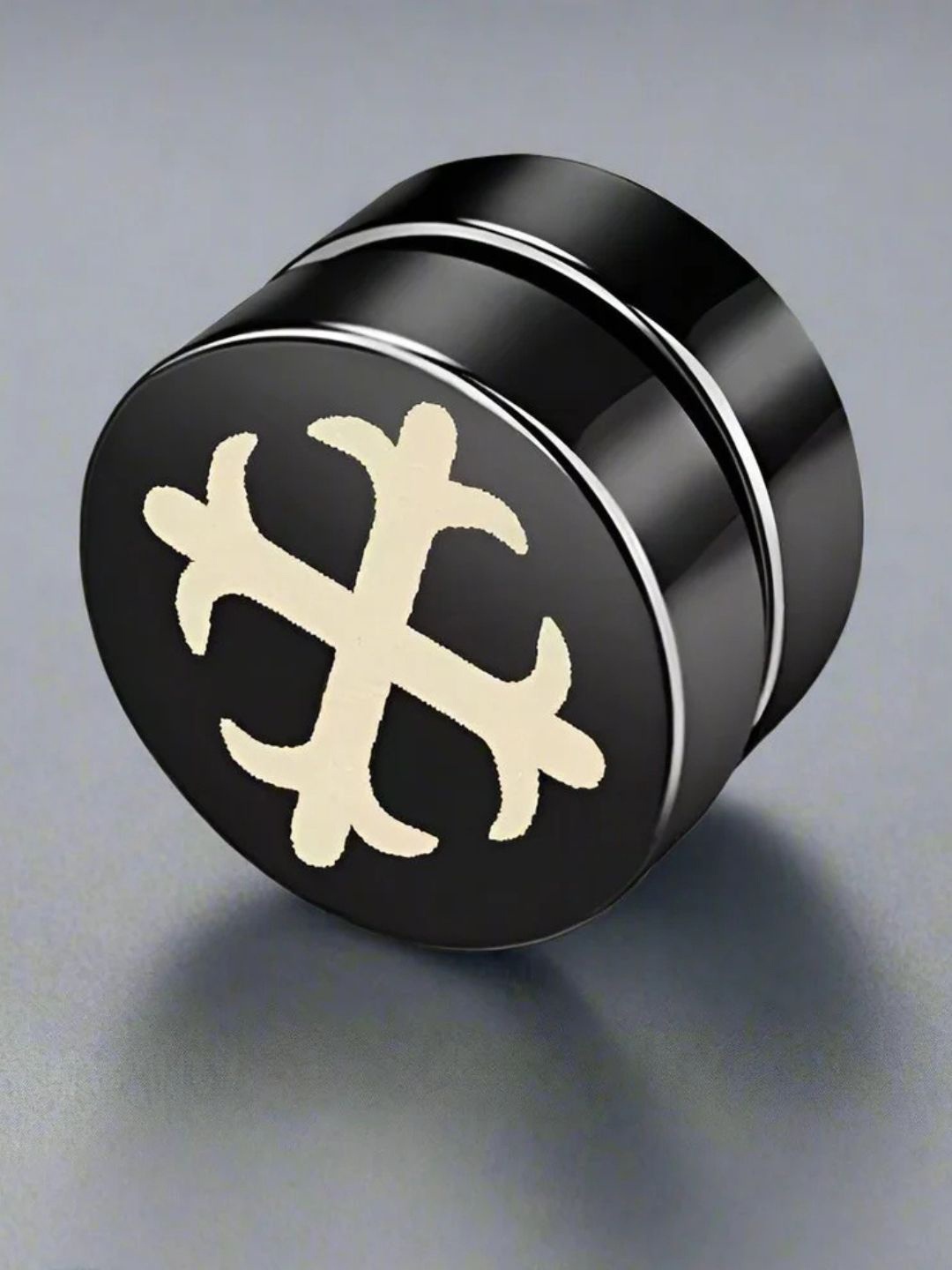 

The Roadster Lifestyle Co Men Magnetic Non-Piercing Stud Earrings, Black