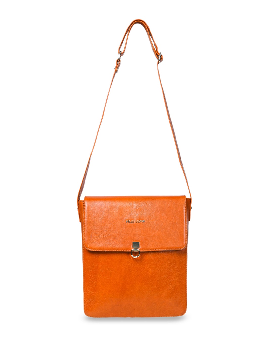 

PELLE LUXUR PU Structured Sling Bag, Orange