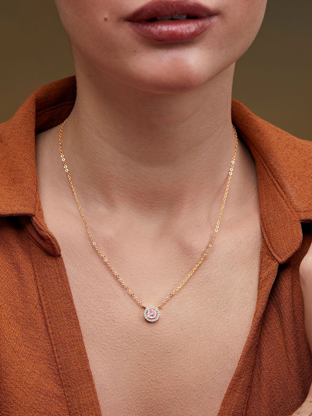 

MINUTIAE Gold-Plated Crystals Studded Jewellery Set