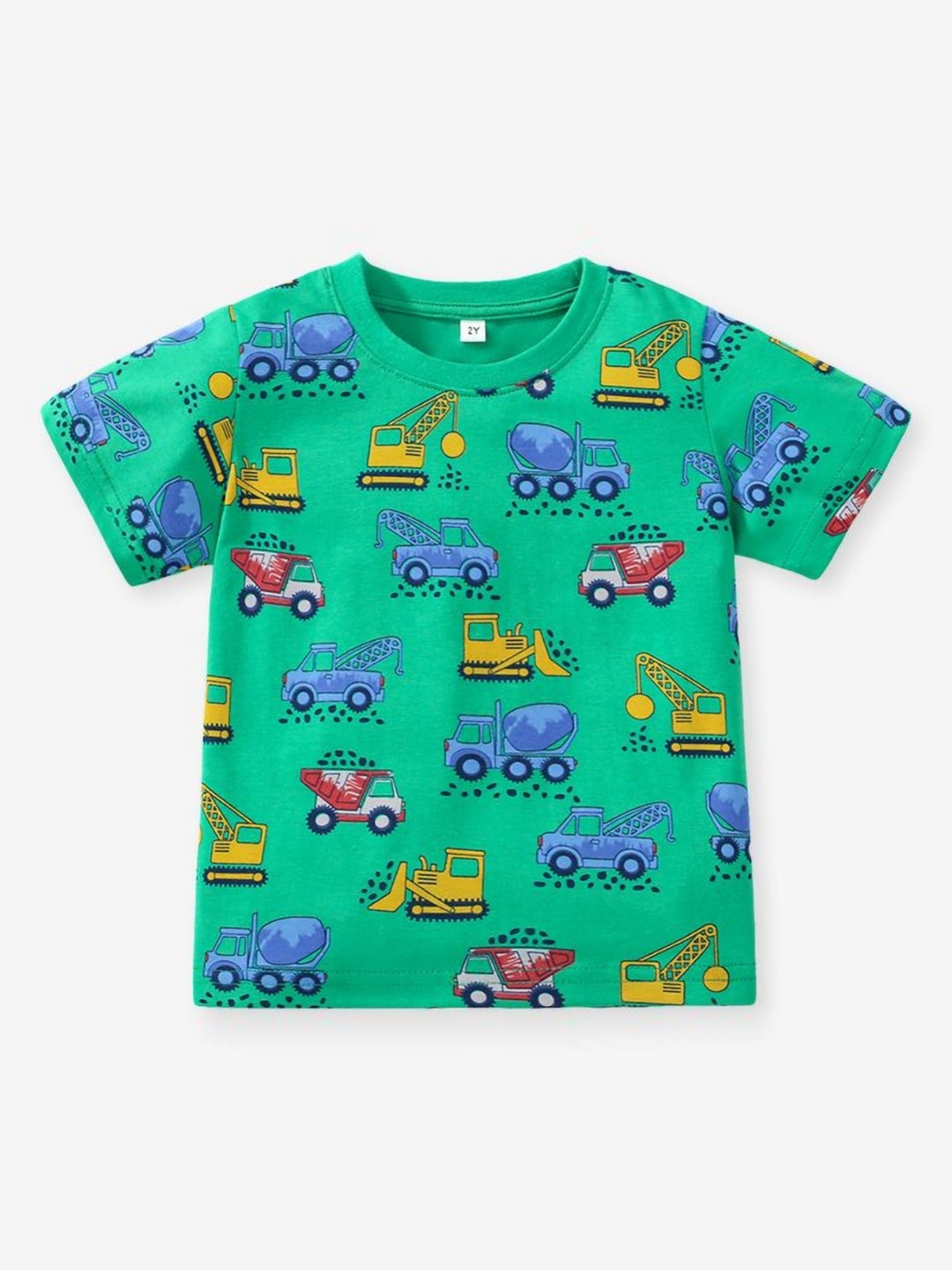 

YK Boys Printed T-shirt, Green