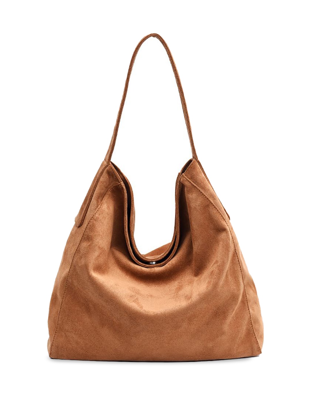 

StyleCast x Revolte Suede Half Moon Tote Bag, Khaki