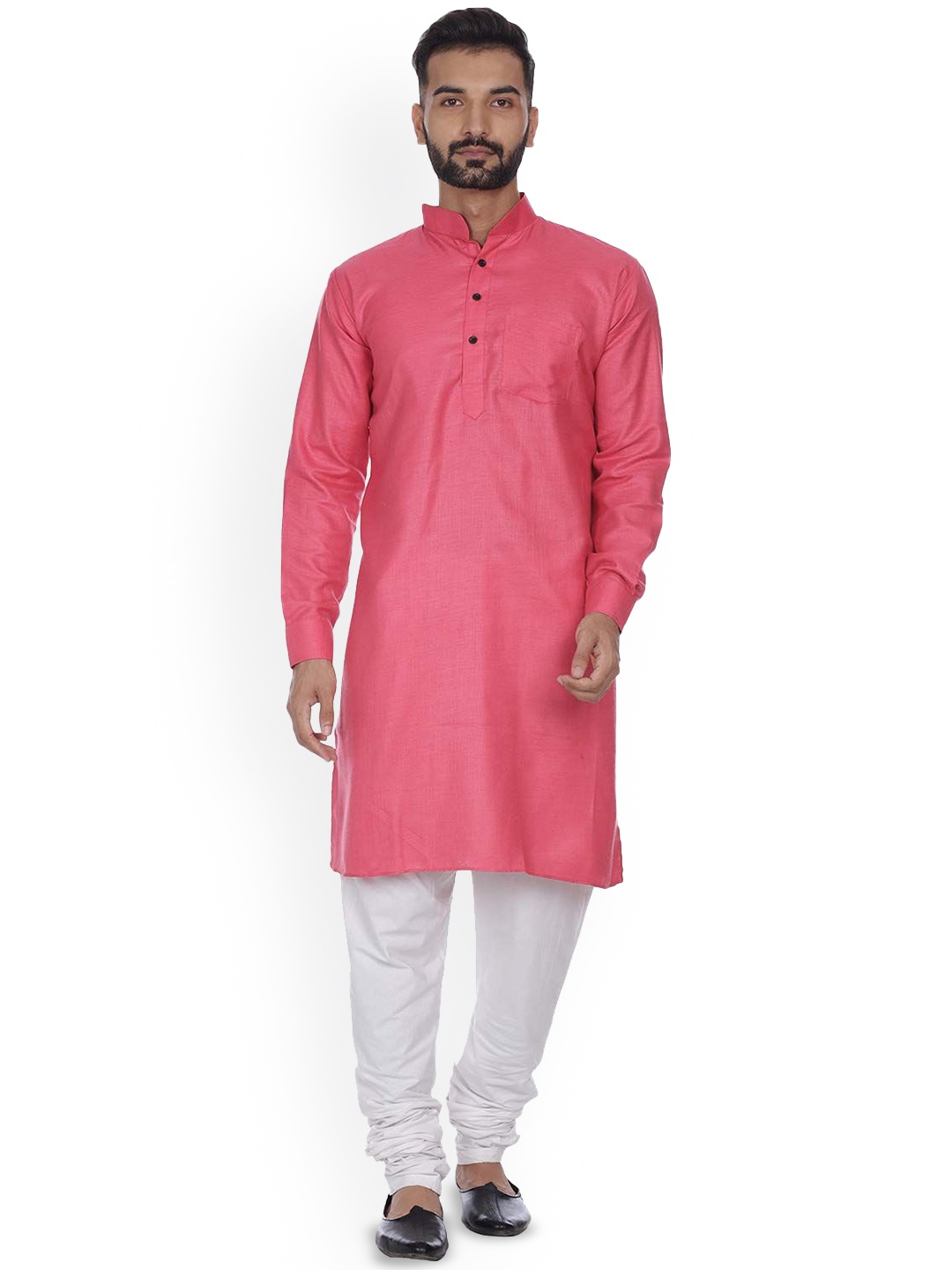 

VEERA PARIDHAAN Men Regular Kurta with Pyjamas, Pink