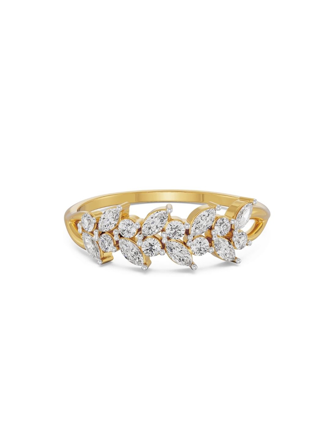 

Emori Leafy Diamond Band, Gold