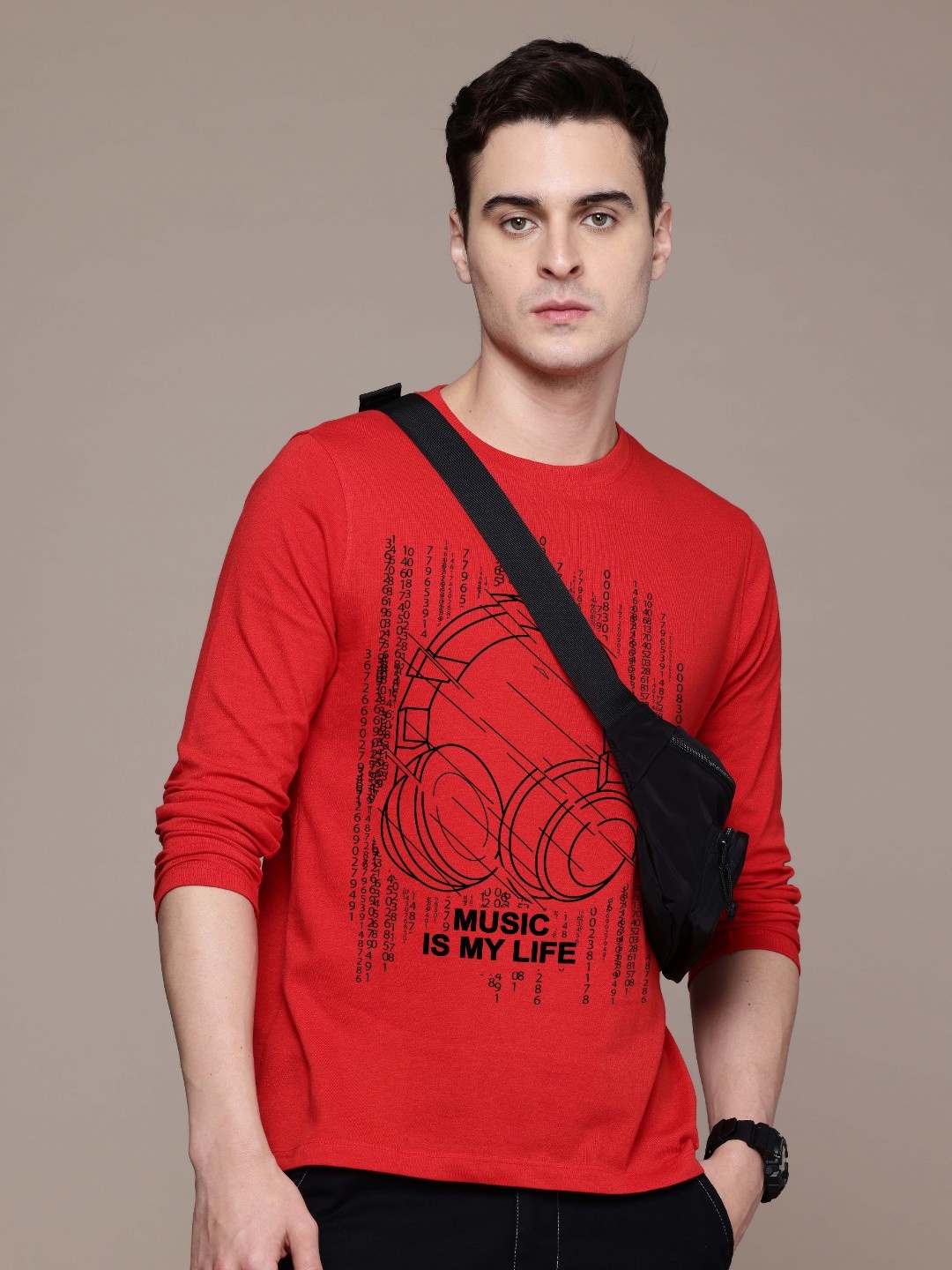 

Moda Rapido Men Printed T-shirt, Red