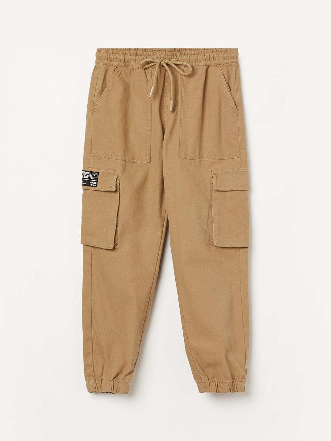 

Fame Forever by Lifestyle Boys Low-Rise Joggers Trousers, Beige