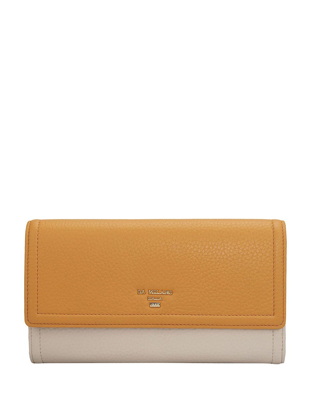 

Da Milano Women Colourblocked Leather Envelope, Orange