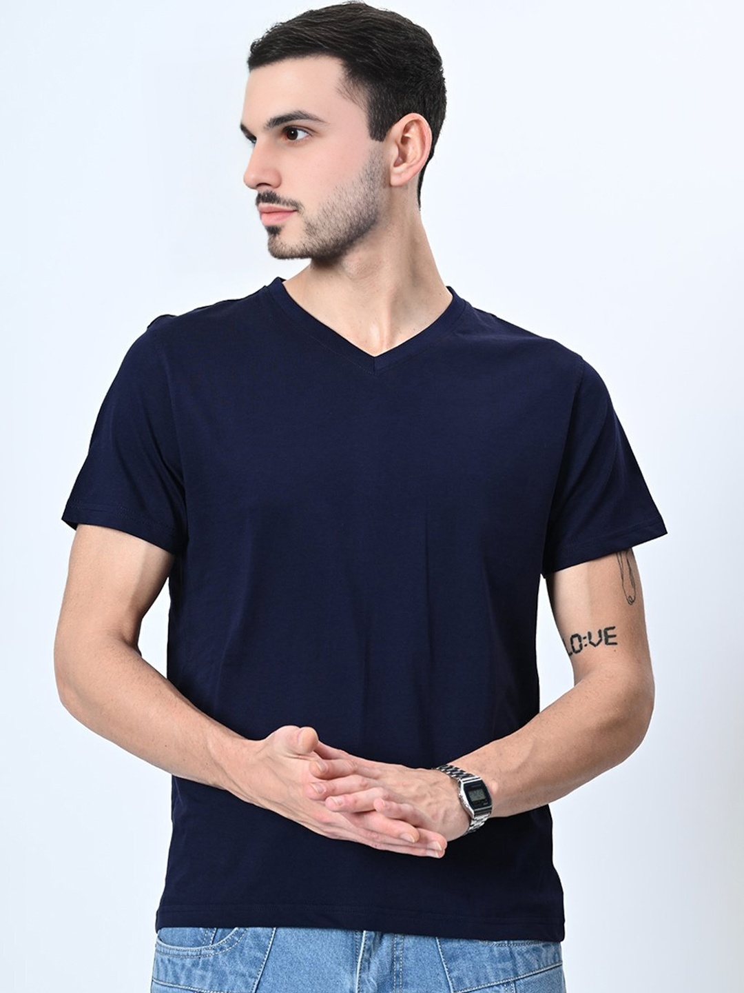 

Enciger Men V-Neck T-shirt, Blue