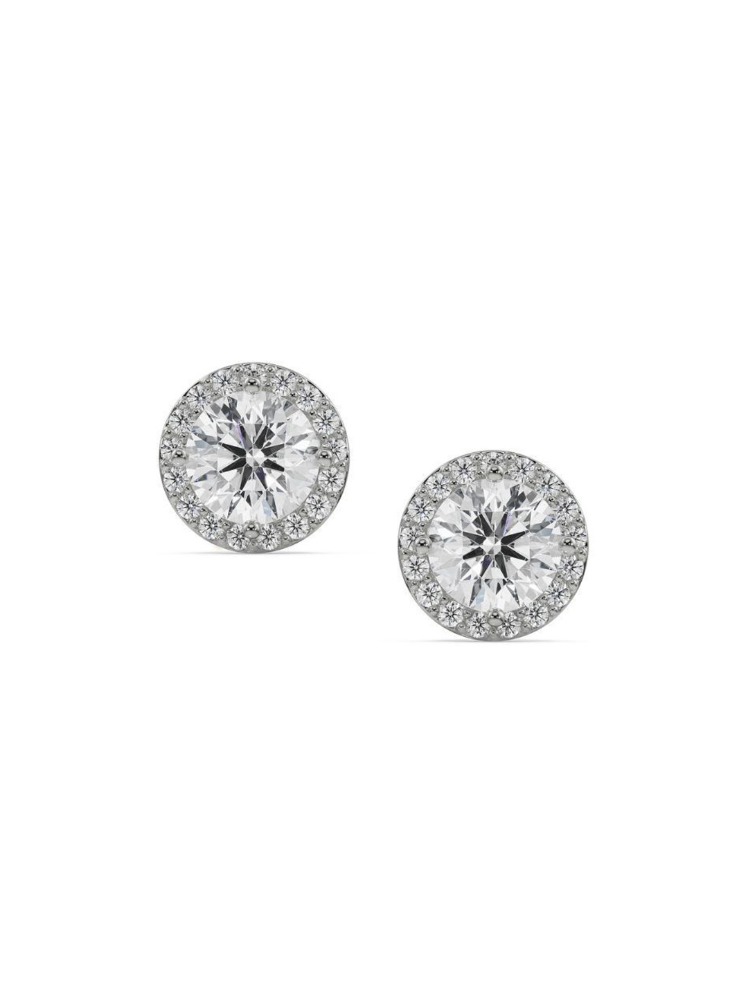 

Emori 1 CT Halo Solitaire Studs, White