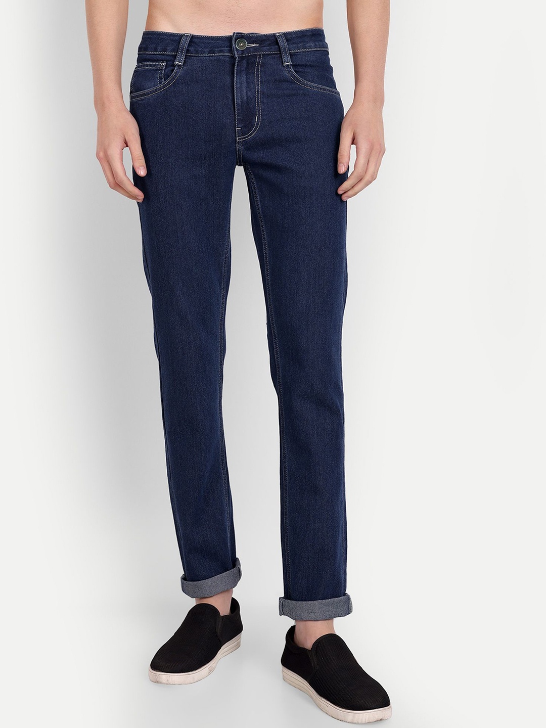 

Mast & Harbour Men Micheal Slim Fit Stretchable Jeans, Blue