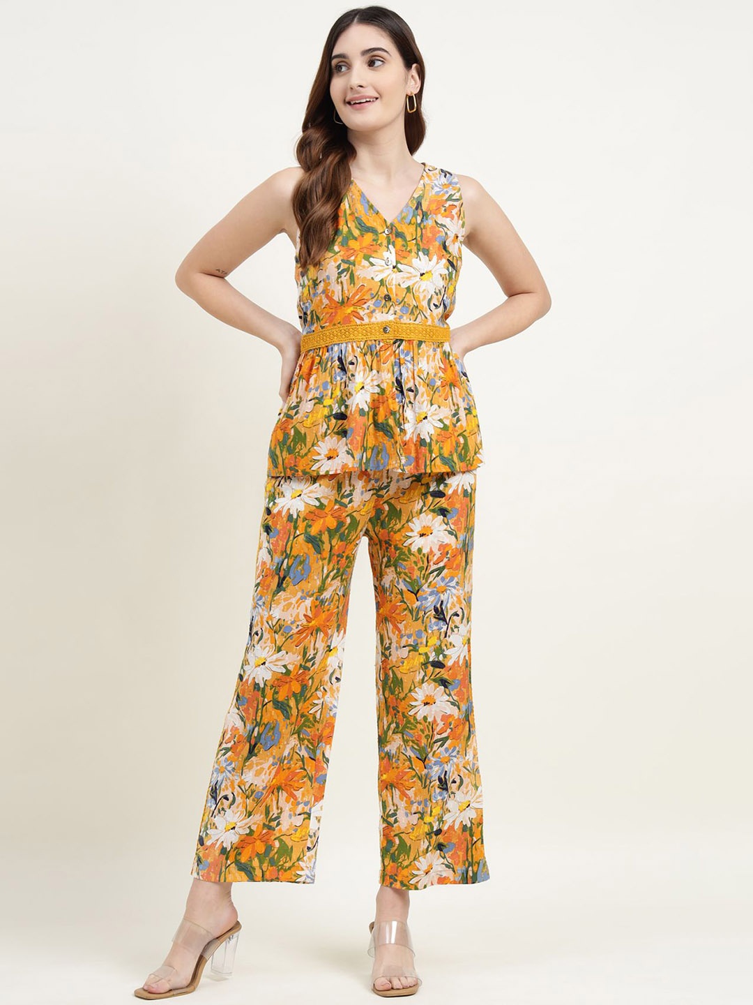 

Ranng Label Cotton Viscose Co-Ords, Yellow