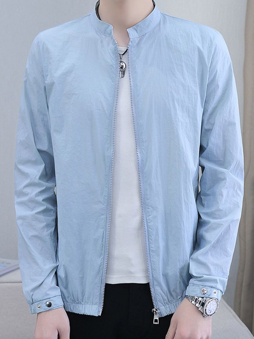 

StyleCast x Revolte Men Open Front Jacket, Blue