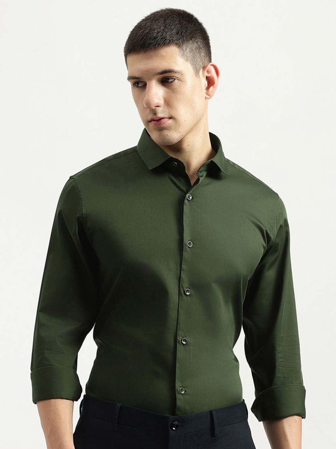 

United Colors of Benetton Men Opaque Casual Shirt, Green