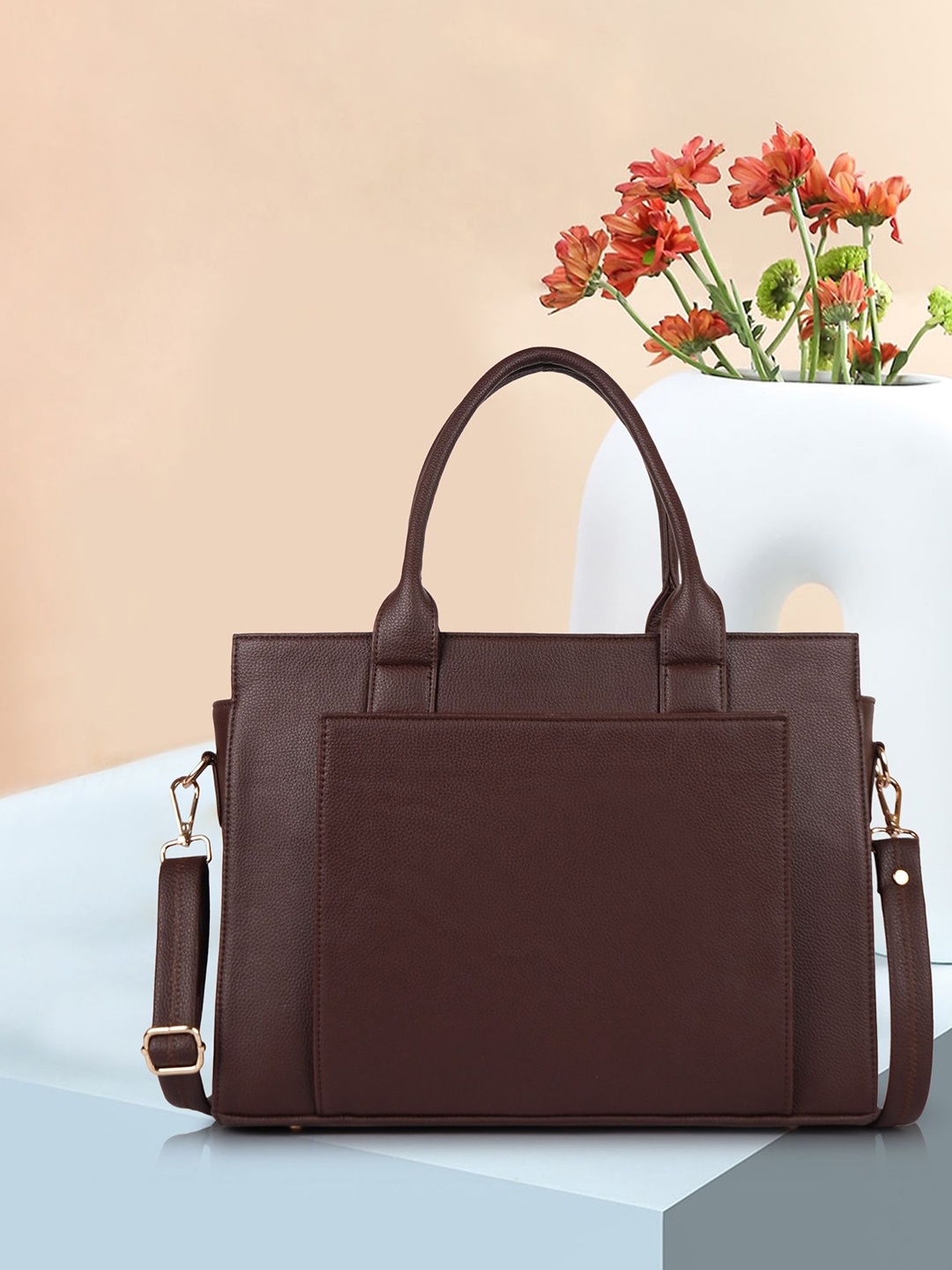 

PARSLEY Structured Tote Bag, Brown