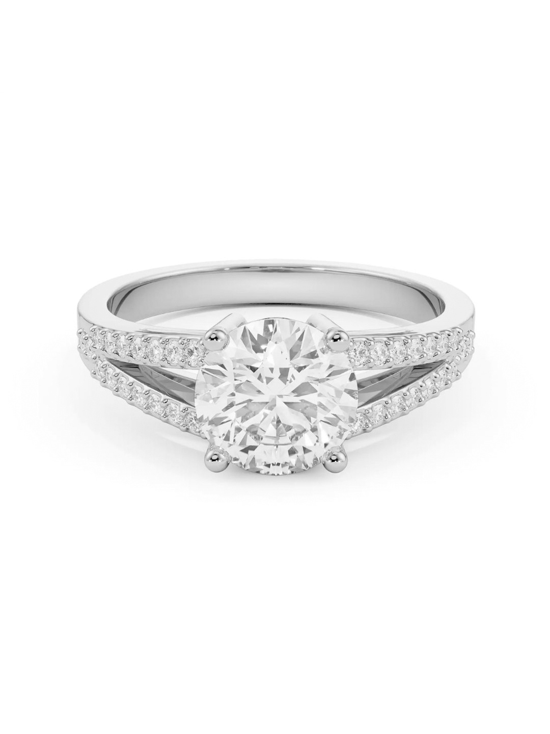 

Emori Pave Round Engagement Ring, White