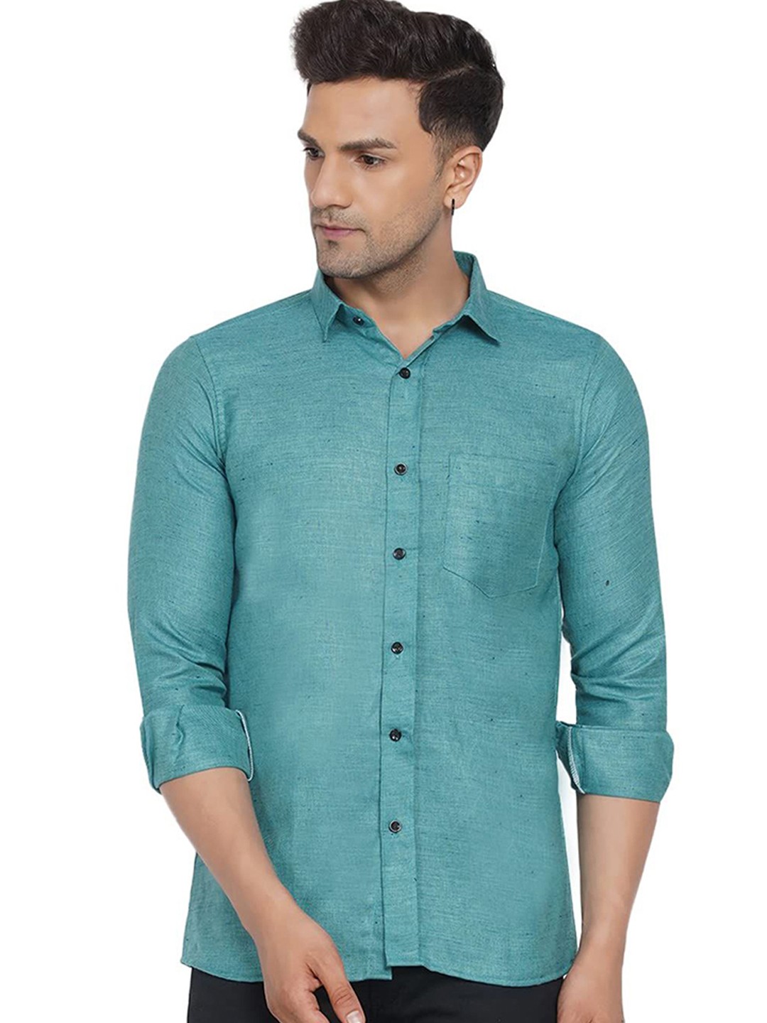 

VEERA PARIDHAAN Men Opaque Printed Casual Shirt, Green