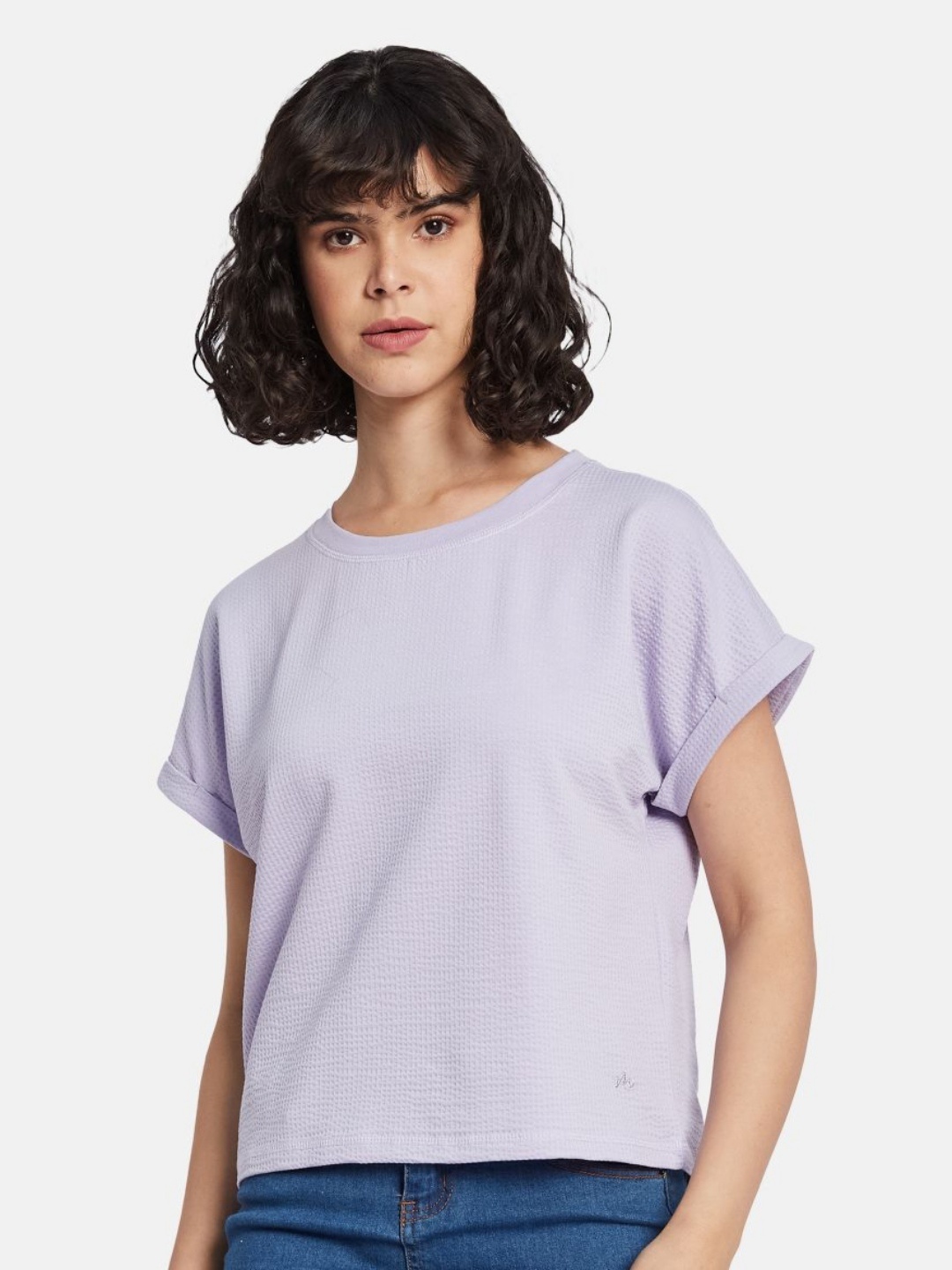 

METTLE Women Printed T-shirt, Purple