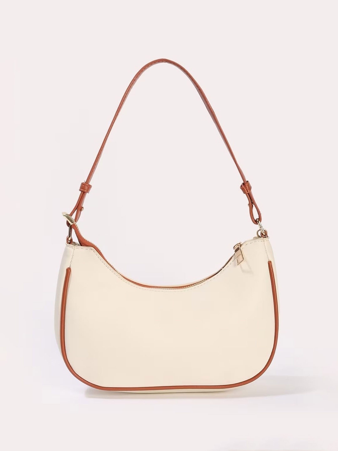 

ITALISH Embellished Leather Structured Sling Bag, Beige