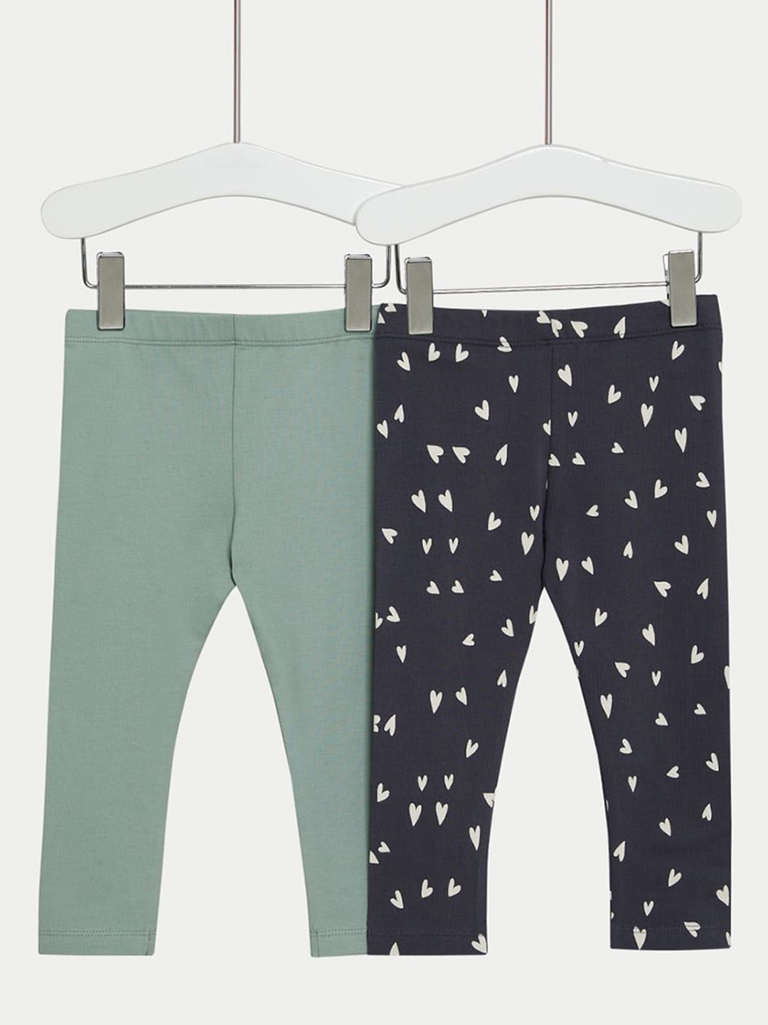 

Marks & Spencer Infant Girls Pack Of 2 Ankle Length Leggings, Grey