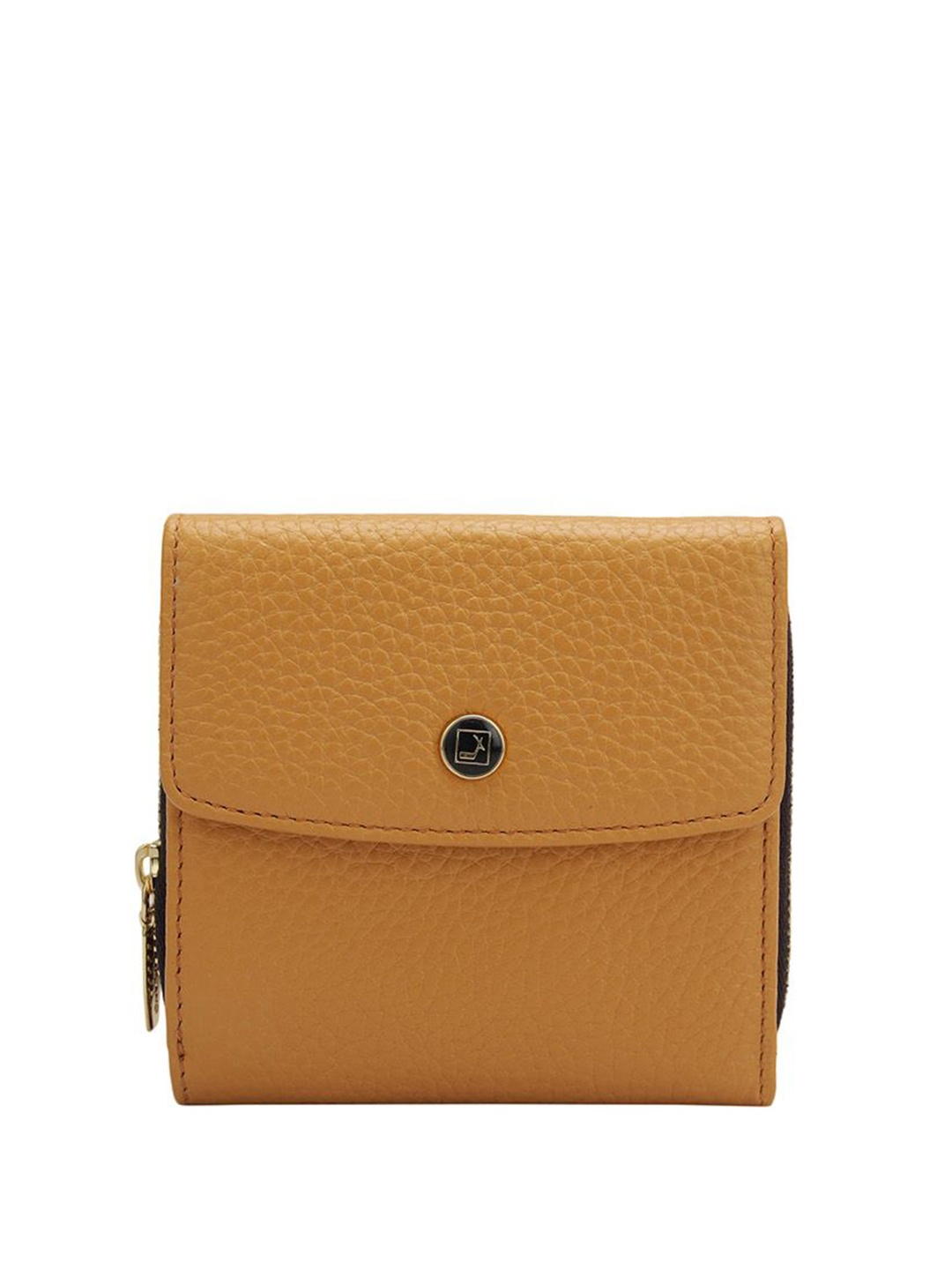 

Da Milano Women Leather Three Fold Wallet, Orange