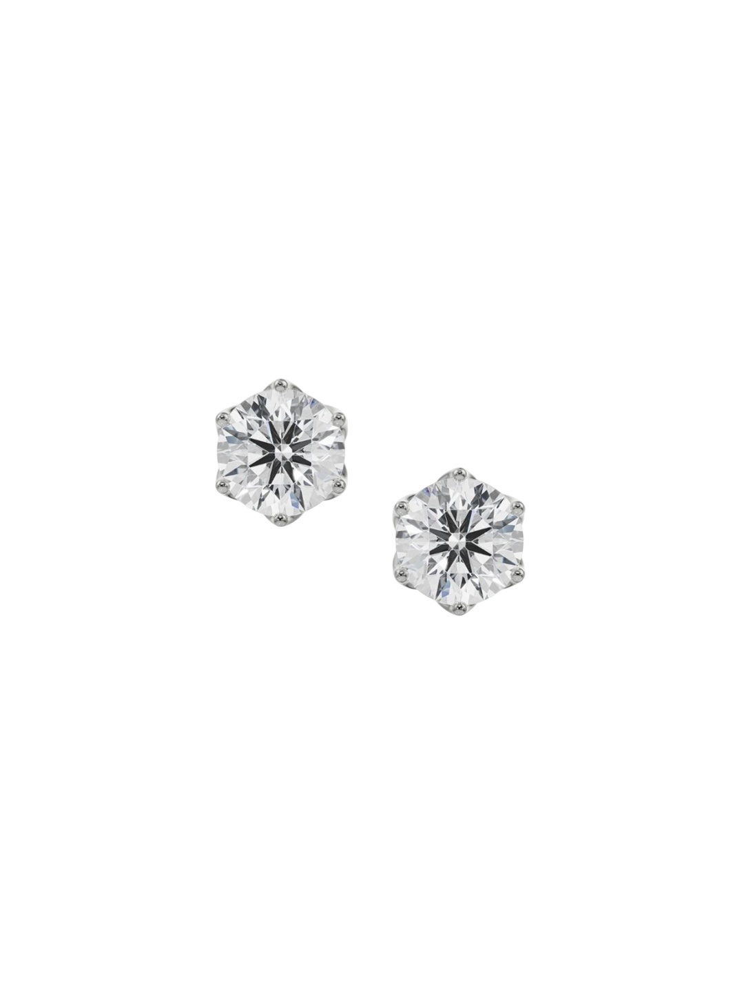 

Emori2 CT Petal Solitaire Studs, White