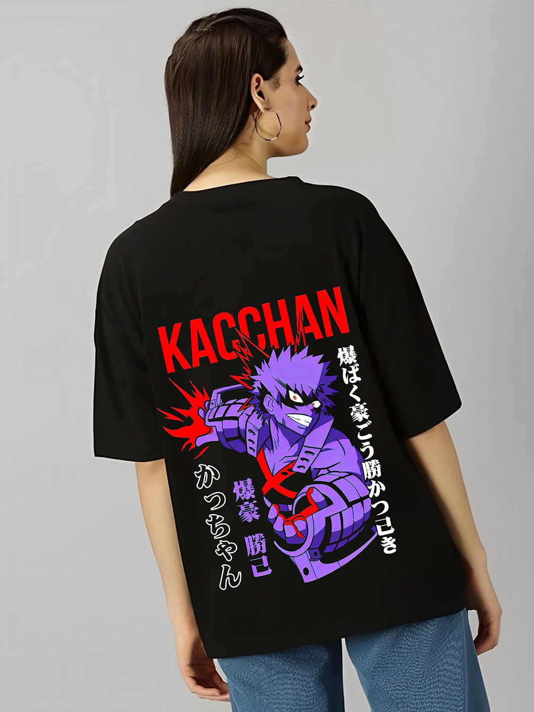 

Kushi Flyer Women Printed Applique T-shirt, Black