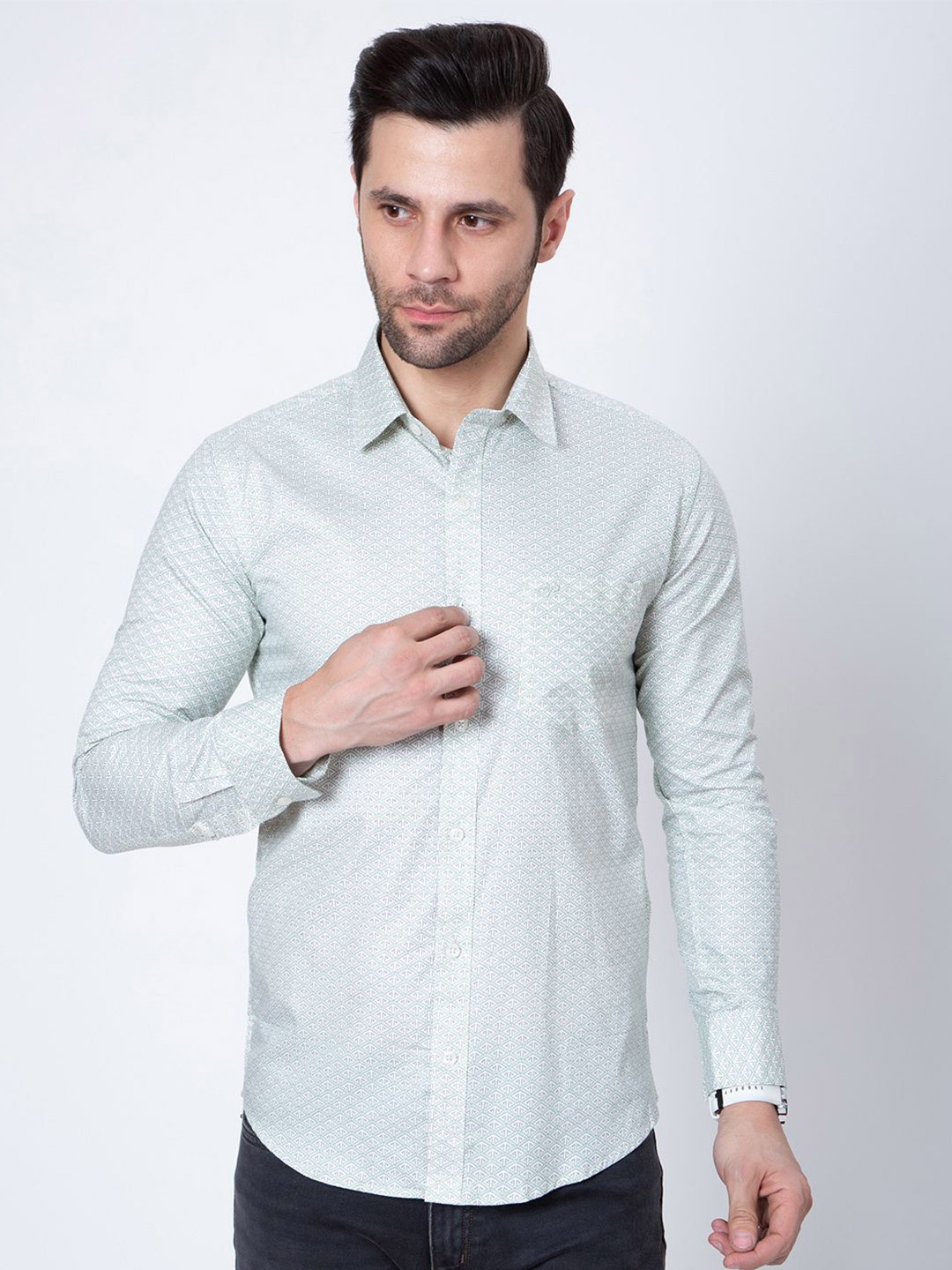 

Sparky Men Opaque Striped Casual Shirt, Multi