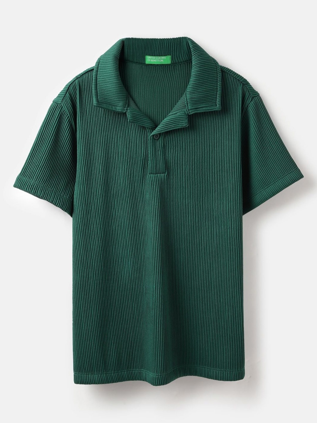 

United Colors of Benetton Girls Polo Collar Pockets T-shirt, Green